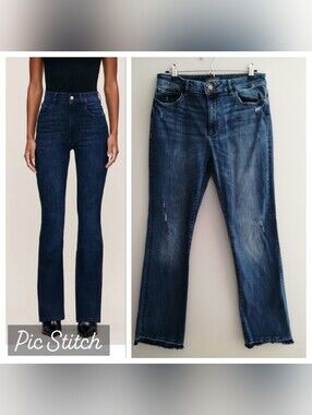 DL1961 Bridget Mid Rise Instasculpt Bootcut Jeans 33" Inseam Sutherland Size 32